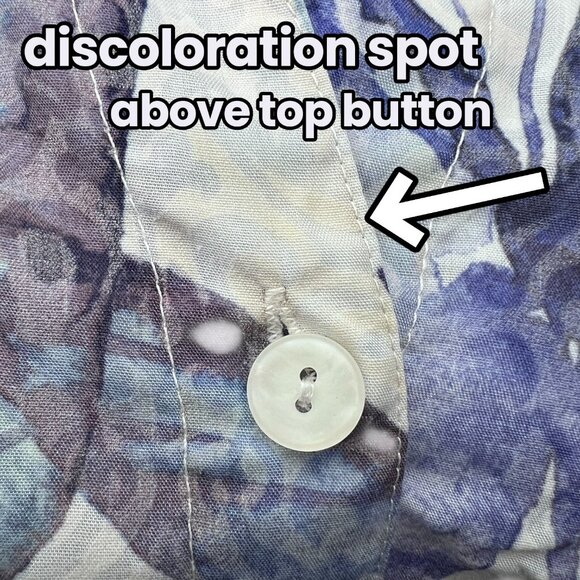 Vintage Alfred Dunner Short Sleeve Button Down Shirt Butterfly Print Size Large - Picture 9 of 9